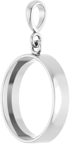 Pakabukas „Bezel-Set Cabochon“ 14k white gold Oval 12mm x 10mm (2)