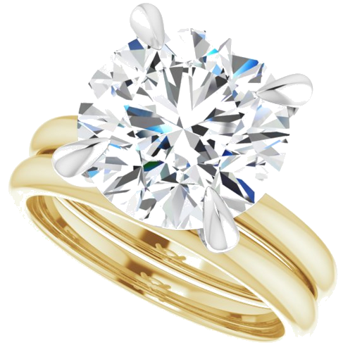 Sužadėtuvių Žiedas „Solitaire“ 14k yellow/white gold Round 11mm (10)
