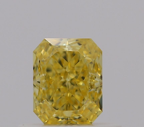 0.53 carat Fancy Intense Yellow-VVS2 Natūralus Radiant Deimantas (1)