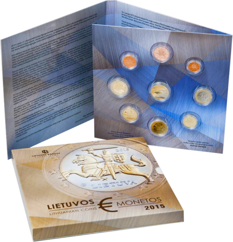 2015 Lithuania Euro coins Proof set with commemorative medal (1)