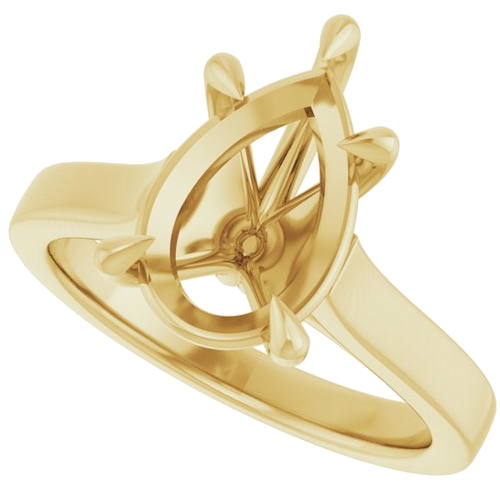 Sužadėtuvių Žiedas „Claw-Prong“ 14k yellow gold Pear 12mm x 8mm (5)