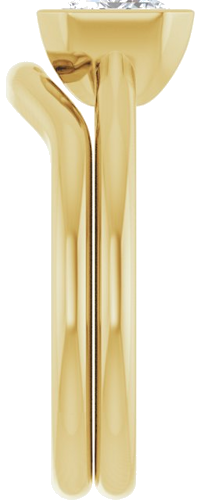 14K Yellow 8x6 mm Emerald Solitaire Engagement Ring Mounting (9)