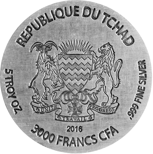 5 oz Tutanhamons 2016 Čada sudraba monēta (2)