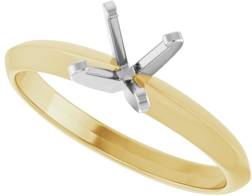 Sužadėtuvių Žiedas „Solitaire“ 14k yellow/white gold Round 5.5mm (5)