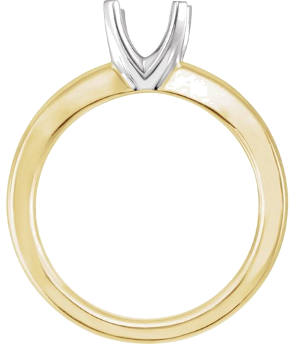 14K Yellow White 8.2 mm Round Medium 4-Prong Solstice Solitaire® Ring Mounting (2)