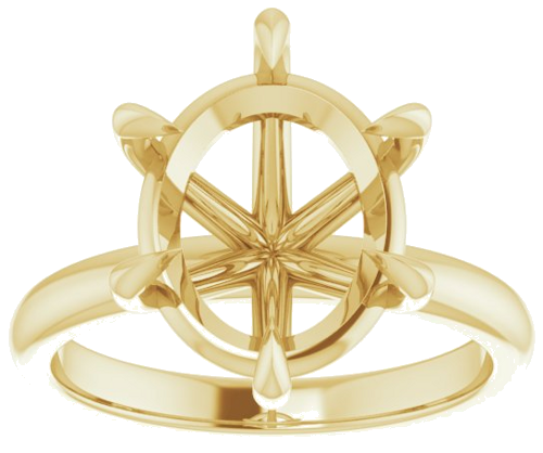 Sužadėtuvių Žiedas „Claw-Prong“ 10k yellow gold Oval 12mm x 10mm (3)
