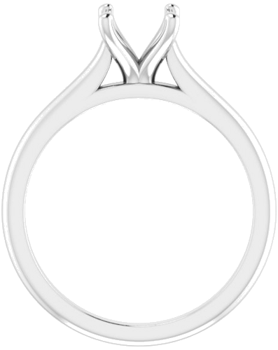 14K White 6.5 mm Round Solitaire Engagement Ring Mounting (2)