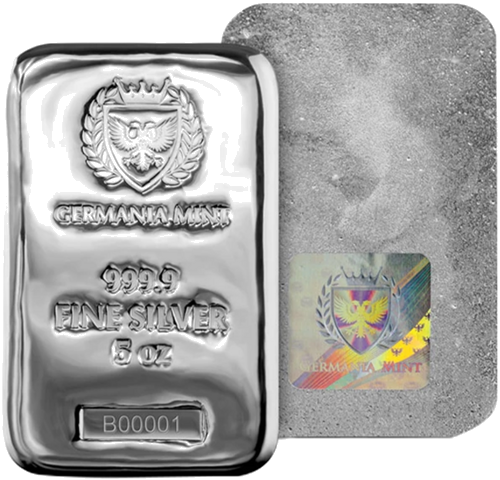 5 oz Sudraba stieņi Germania Mint (1)