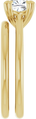 14K Yellow 6 mm Cushion Solitaire Engagement Ring Mounting (9)