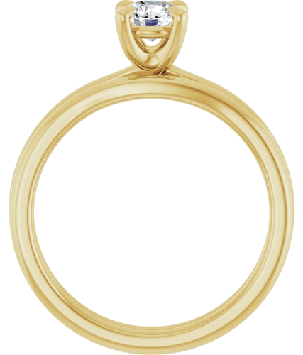 Sužadėtuvių Žiedas 14k yellow gold Round 4.8mm (7)