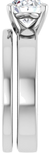 Sužadėtuvių Žiedas „Solitaire“ 585 Baltojo Aukso Oval 9mm x 7mm (9)