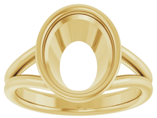 Sužadėtuvių Žiedas „Bezel-Set Solitaire“ 18k yellow gold Oval 11mm x 9mm (3)