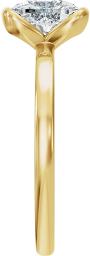 Sužadėtuvių Žiedas „Half Bezel Solitaire“ 14k yellow gold Elongated Cushion 7mm x 5mm (4)