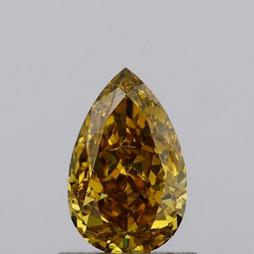 1.02 carat Fancy Deep Brownish Yellow-SI2 Natūralus Pear Deimantas (1)