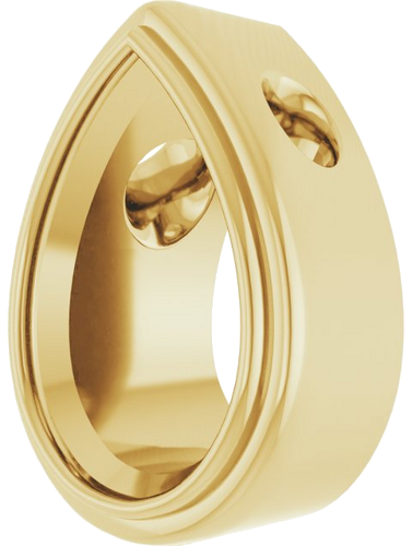 Pakabukas „Bezel-Set Solitaire“ 14k yellow gold Pear 9mm x 6mm (2)
