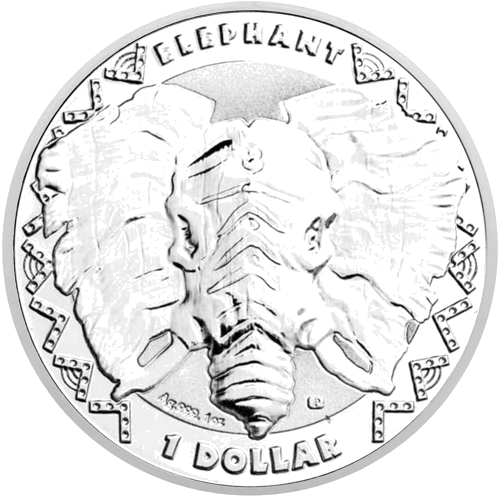 1 oz Большая пятёрка – Слон 2023 Сьерра-Леоне серебряная монета (1)