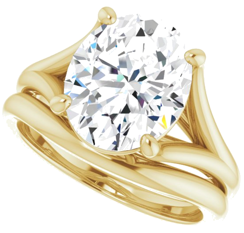 Sužadėtuvių Žiedas „Solitaire“ 14k yellow gold Oval 11mm x 9mm (10)