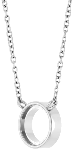 Pakabukas „Cabochon Solitaire“ 585 Baltojo Aukso Round 6mm (2)