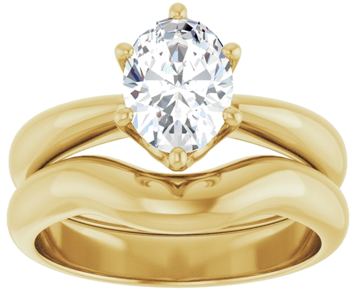 Sužadėtuvių Žiedas „Solitaire Crown-Inspired“ 14k yellow gold Oval 8mm x 6mm (8)