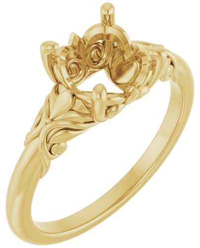 Sužadėtuvių Žiedas „Solitaire“ 14k yellow gold Round 8mm (1)