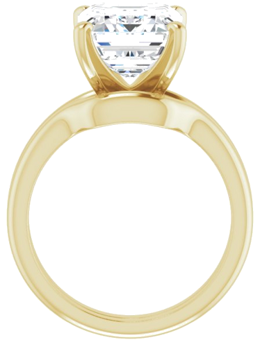 14K Yellow  11x9 mm Emerald Solitaire Engagement Ring Mounting (7)