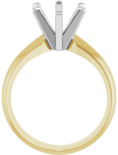 Sužadėtuvių Žiedas „Solitaire“ 14k yellow/white gold Oval 10mm x 8mm (2)