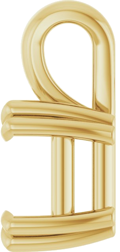 Pakabukas „Double Claw-Prong Solitaire“ 14k yellow gold Square 6mm (3)