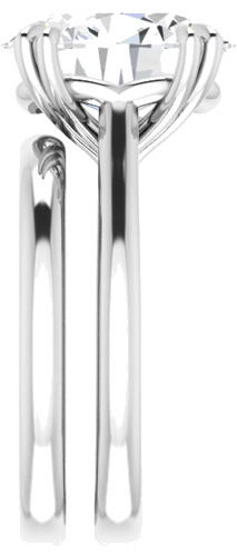 14K White 12x10 mm Oval Solitaire Engagement Ring Mounting (9)