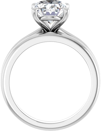 Sužadėtuvių Žiedas 14k white gold Oval 10mm x 8mm (7)