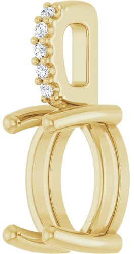 Pakabukas „Accented Cabochon“ 14k yellow gold Oval 8mm x 6mm (2)