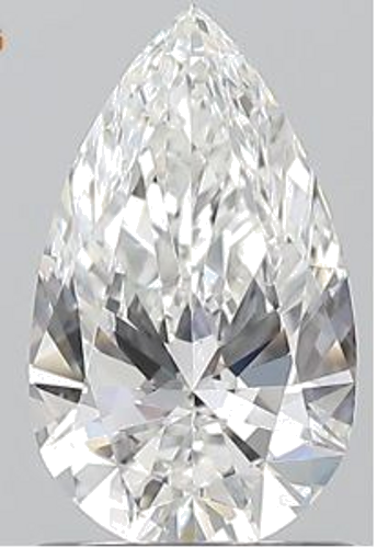 1.01 carat F-VS2 Natūralus Pear Deimantas (1)