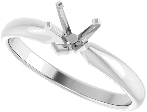 Sužadėtuvių Žiedas „Solitaire“ 14k white gold Heart 5mm (5)