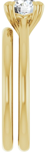 Sužadėtuvių Žiedas „Solitaire“ 585 Geltonojo Aukso Round 6.5mm (9)