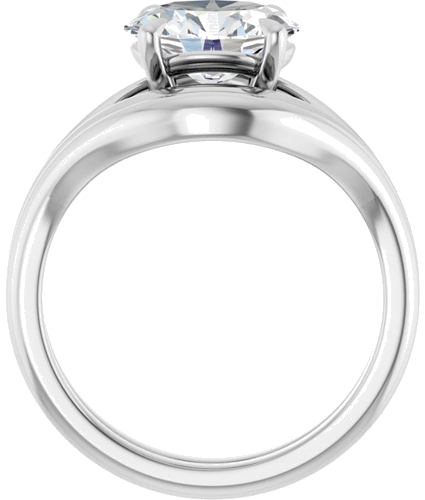 Sužadėtuvių Žiedas „Claw-Prong Solitaire“ 14k white gold Oval 9mm x 7mm (7)