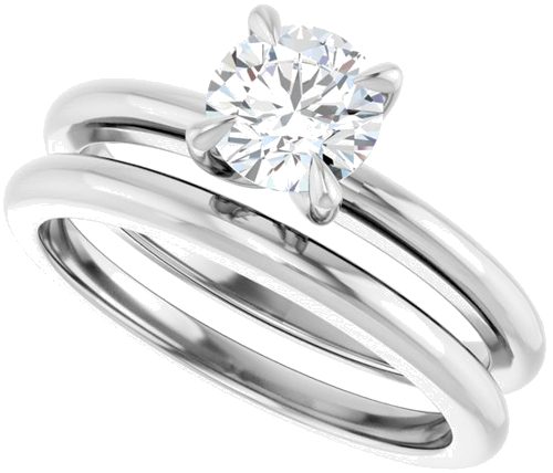 Sužadėtuvių Žiedas „Claw-Prong Solitaire“ 14k white gold Round 5.8mm (10)