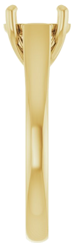 14K Yellow 8 mm Round Solitaire Engagement Ring Mounting (4)