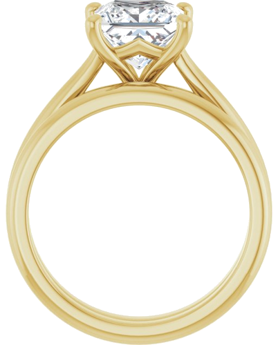 Sužadėtuvių Žiedas „Solitaire“ 14k yellow gold Square 7mm (7)