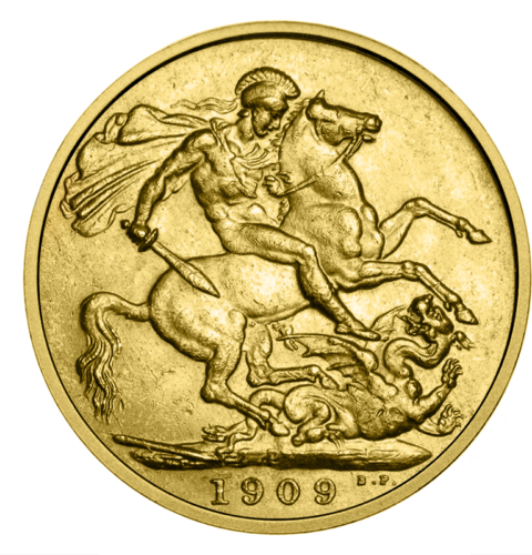 Соверен Эдуарда VII Великобритания золотая монета (2)