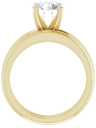 14K Yellow  7.4 mm Round Solitaire Engagement Ring Mounting (7)