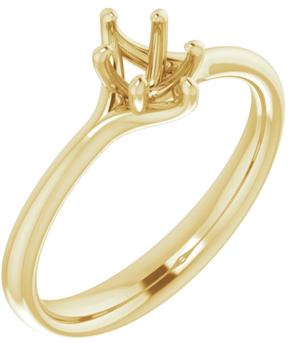 Sužadėtuvių Žiedas „Solitaire“ 14k yellow gold Oval 6mm x 4mm (1)