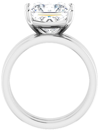 Sužadėtuvių Žiedas „Solitaire“ 585 Baltojo Aukso Square 9mm (7)