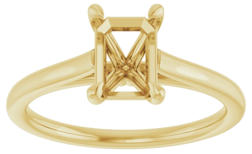 Sužadėtuvių Žiedas „Claw-Pong“ 14k yellow gold Emerald 7mm x 5mm (3)