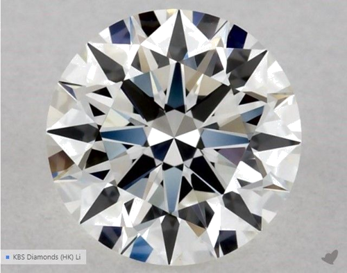 0.53 carat H-VVS2 Excellent cut Natūralus Round Deimantas (1)