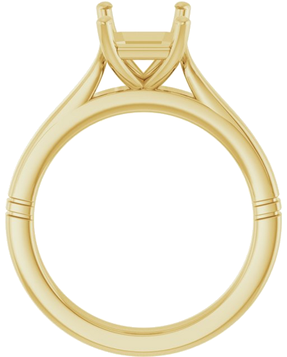 Sužadėtuvių Žiedas „Solitaire“ 14k yellow gold Emerald 9mm x 7mm (2)