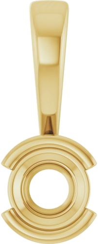 Pakabukas „Half Bezel Solitaire Charm“ 10k yellow gold Round 4.4mm (1)