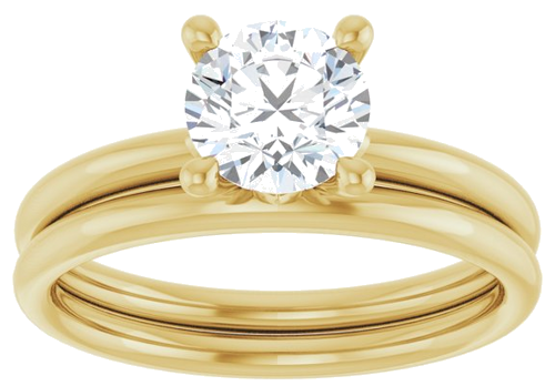 Sužadėtuvių Žiedas „Solitaire“ 14k yellow gold Round 6.5mm (8)