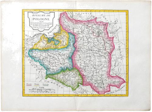 Карта Третьего раздела Речи Посполитой (R. de Vaugondy), Париж, конец XVIII в. (1)