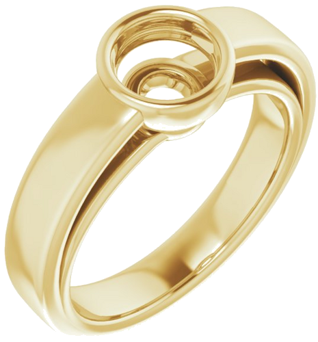 Sužadėtuvių Žiedas „Bezel-Set Solitaire“ 14k yellow gold Round 6mm (1)