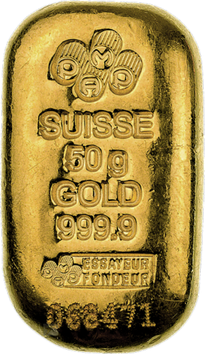 50 г Инвестиционный золотой слиток PAMP Suisse (1)