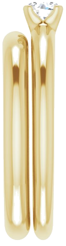 Sužadėtuvių Žiedas „Solitaire“ 10k yellow gold Round 4.1mm (9)